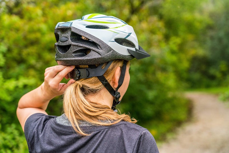 Schwinn Traveler Bike Helmet for Adult Men and Women, Ages 14 and Up with Suggested Fit 52-58 cm, Dial Fit Adjustment, Detachable Visor, Bike and Cycling Accessories, White/Green - Image 5